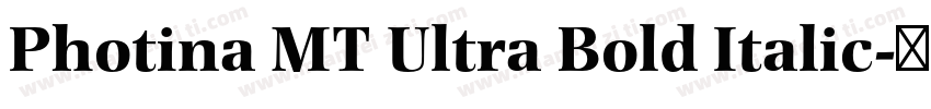 Photina MT Ultra Bold Italic字体转换